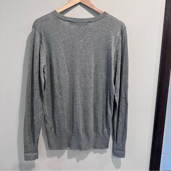 French Connection Grey Bulldog Beaded Sequins Knit Sweater Size Large - Picture 6 of 15